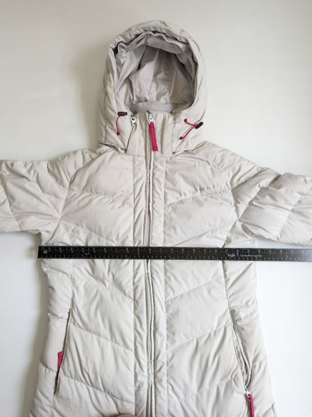 Helly Hansen Aden Down Parka Coat S/P Light Grey - Picture 7 of 16